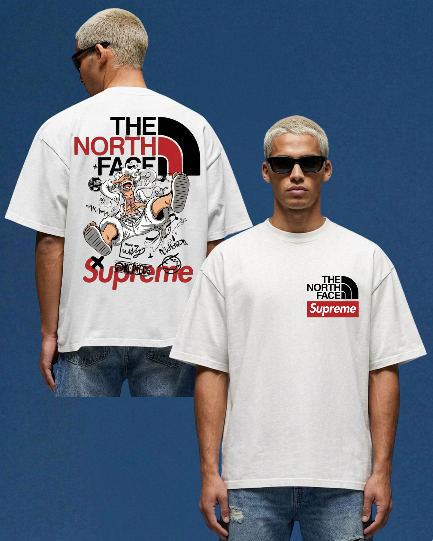 anime north face oversize T-shirt