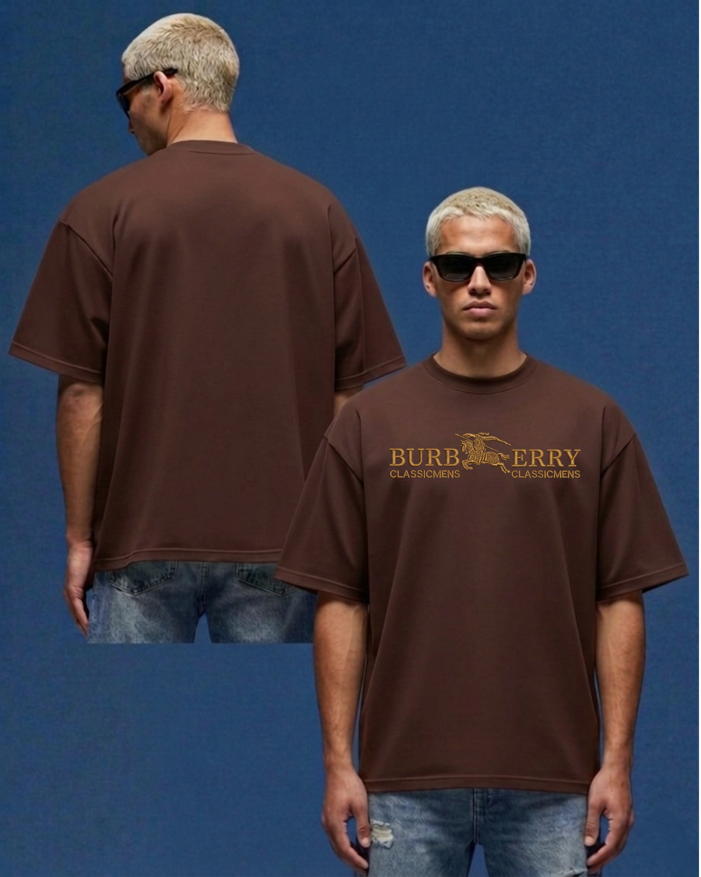 BURBERRY LONDON over size  Embroidery T-shirt