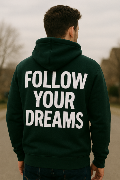 Follow Your Dreams Oversized printed Hoodie